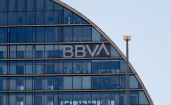 La fachada de la sede de BBVA en Madrid