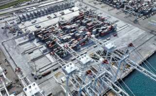 Terminal de Maersk en Tánger-Med (Marruecos).