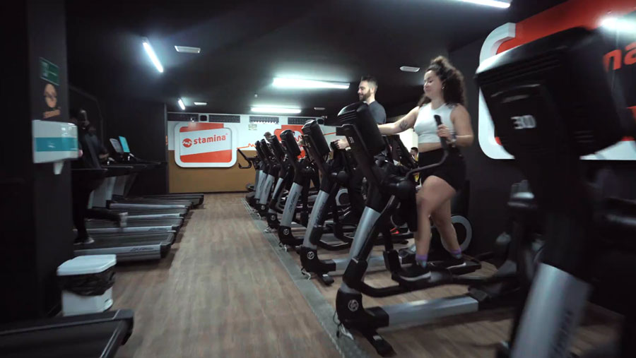 La zona stamina de un gimnasio de Synergym