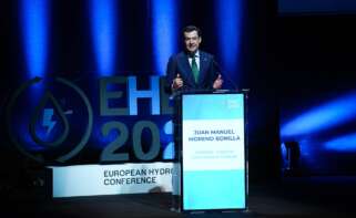 Juanma Moreno en la Conferencia Europea de Energía del Hidrógeno (EHEC). Foto: María José López / Europa Press