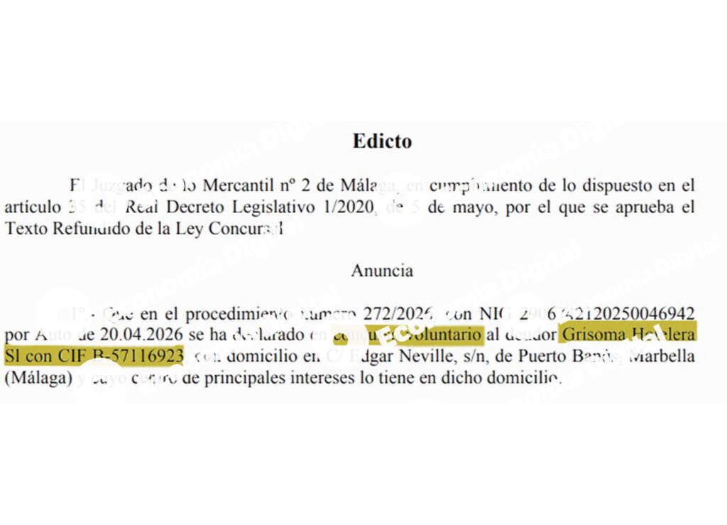 Grisoma concurso de acreedores