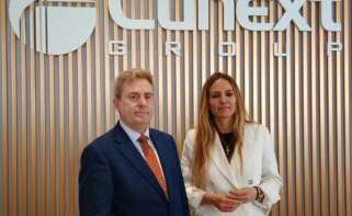 José María García, director de la unidad de negocio de cobre; y Aurora Gracia, vicepresidenta de Cunext.