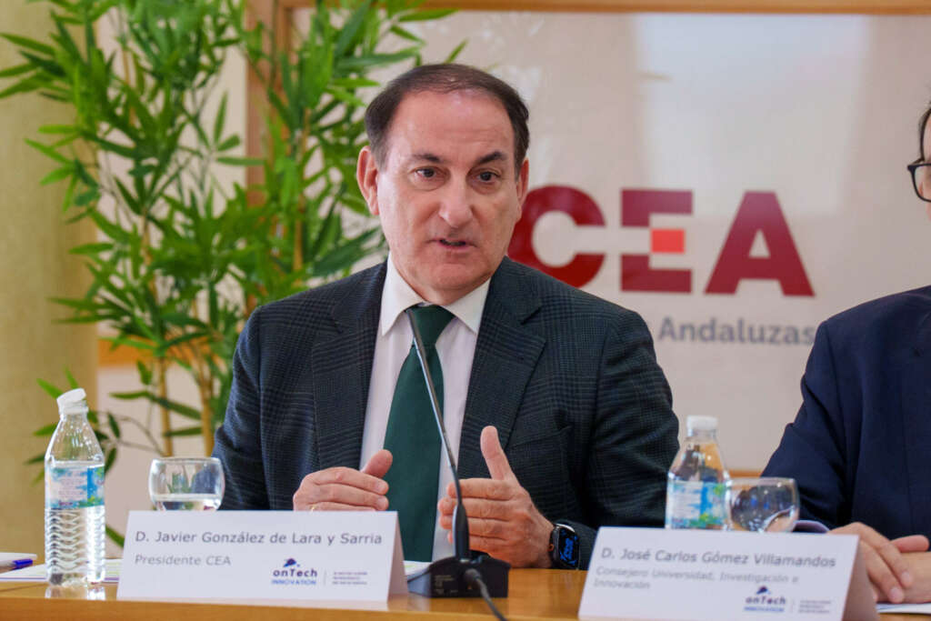 El presidente de la Confederación de Empresarios de Andalucía (CEA), Javier González de Lara. Foto: Europa Press.