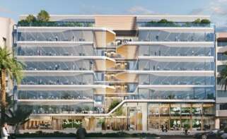 Representación del futuro edificio de oficinas de Merlin Properties Socimi y Grupo Nieto en Málaga.