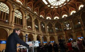 Raúl Berdonés, presidente ejecutivo de Secouya Content Group, durante la salida de la compañía a bolsa.