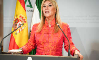 La consejera en funciones de Economía, Hacienda, Fondos Europeos y Diálogo Social de la Junta de Andalucía y portavoz del Gobierno, Carolina España.