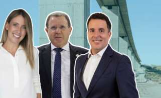 Pilar Martínez Cosentino (Cosentino), Jerónimo Parra (Cámara de Almería) y José María Rossell (Senator), algunos de los promotores de la plataforma #ObjetivoAlmeríaAVE por el Corredor Mediterráneo.