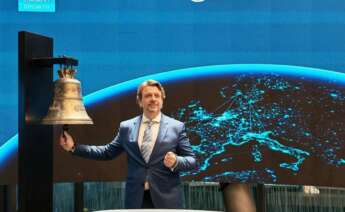 Alberto Hernández, CEO de Energy Solar Tech, durante el debut bursátil de la compañía en Euronext Growth Paris a finales de 2025.