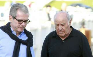 Foto de archivo de Pablo Isla y Amancio Ortega durante la etapa del primero como presidente de Inditex, en un evento hípico celebrado en Casas Novas