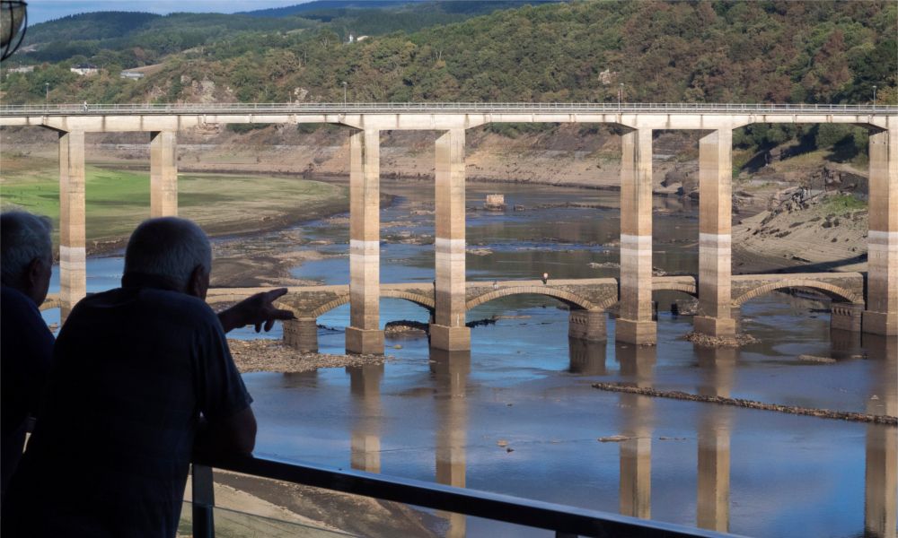 Imagen del embalse de Portomarín a finales del pasado mes de septiembre | EFE