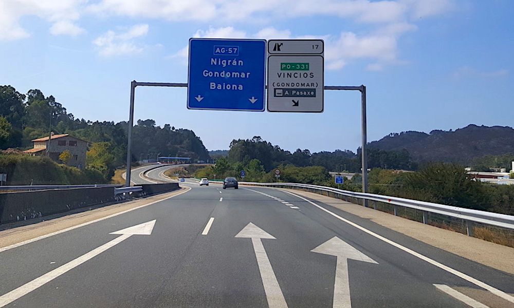 Autoestradas de Galicia gestiona en régimen de concesión la autopista AG-57, entre Puxeiros y Baiona