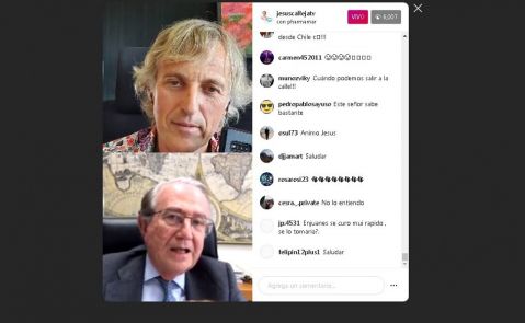 El escalador Jesús Calleja entrevista a José María Fernández de Sousa, vía Instagram. 