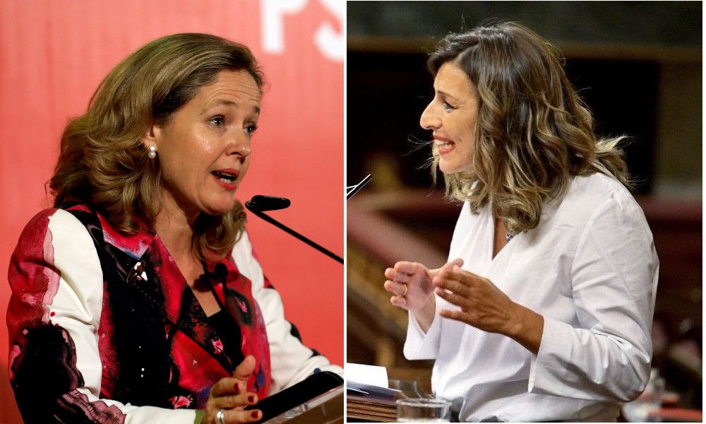 Nadia Calviño y Yolanda Díaz, ministras de Economía y Trabajo