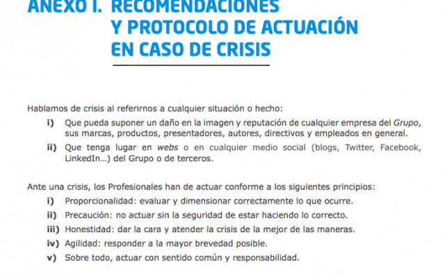 Extracto del código ético de Prisa.