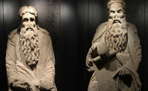 Esculturas de Abraham e Isaac obra del Mestre Mateo / E.P.