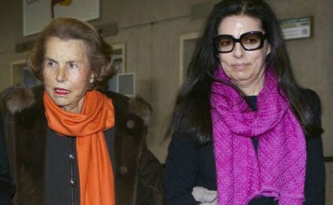 liliane bettencourt heiress to the l oreal fortune and her daughter francoise bettencourt meyers arrive for the l oreal unesco prize for women in paris march 3 2011 picture taken march 3 2011 reuters charles platiau