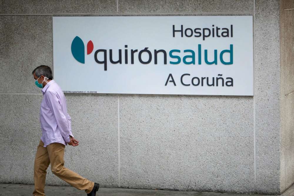 Imagen de archivo del Hospital Quirónsalud de A Coruña, en plena pandemia de coronavirus.