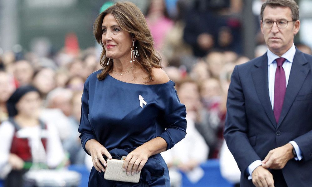 Eva Cárdenas y Alberto Núñez Feijóo en los Premios Princesa de Asturias / EFE