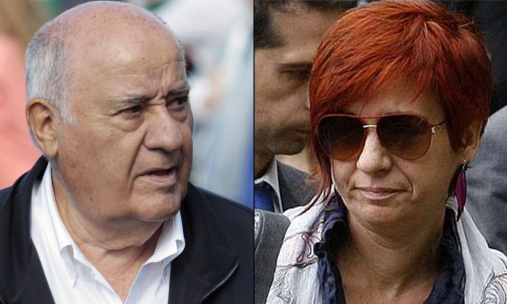 El fundador de Inditex, Amancio Ortega y su hija Sandra