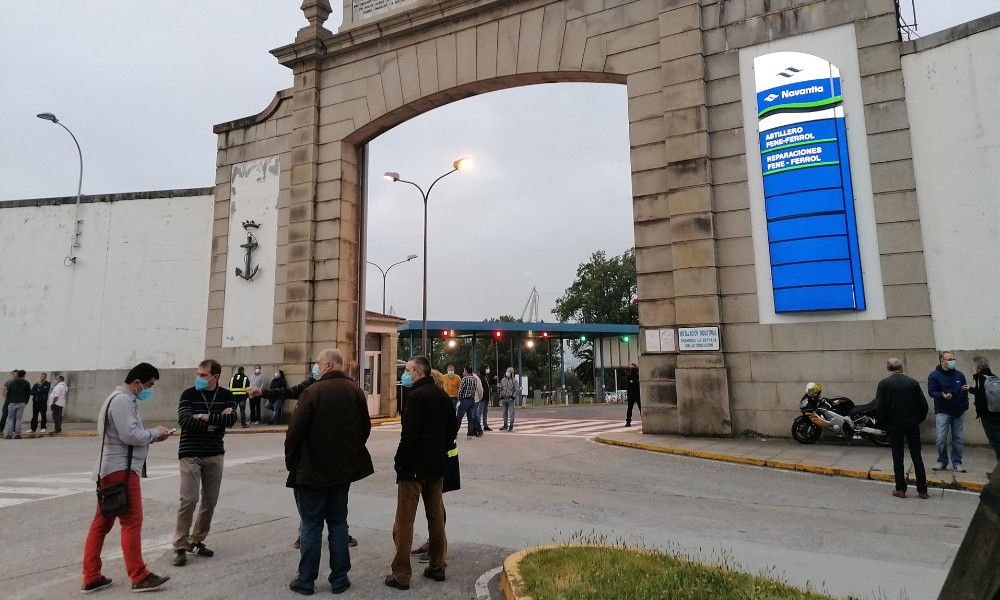 Entrada al astillero de Navantia en Ferrol