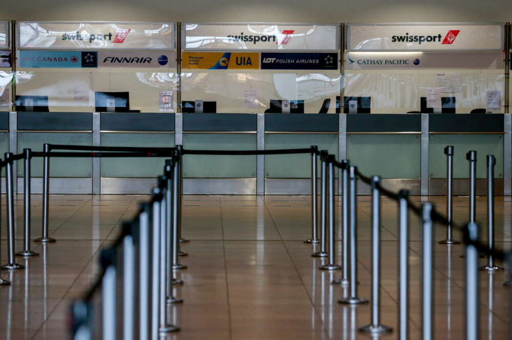 Aeropuerto de Bruselas vacío
