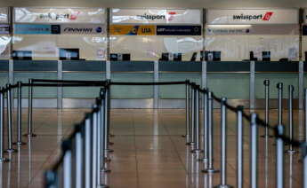 Aeropuerto de Bruselas vacío