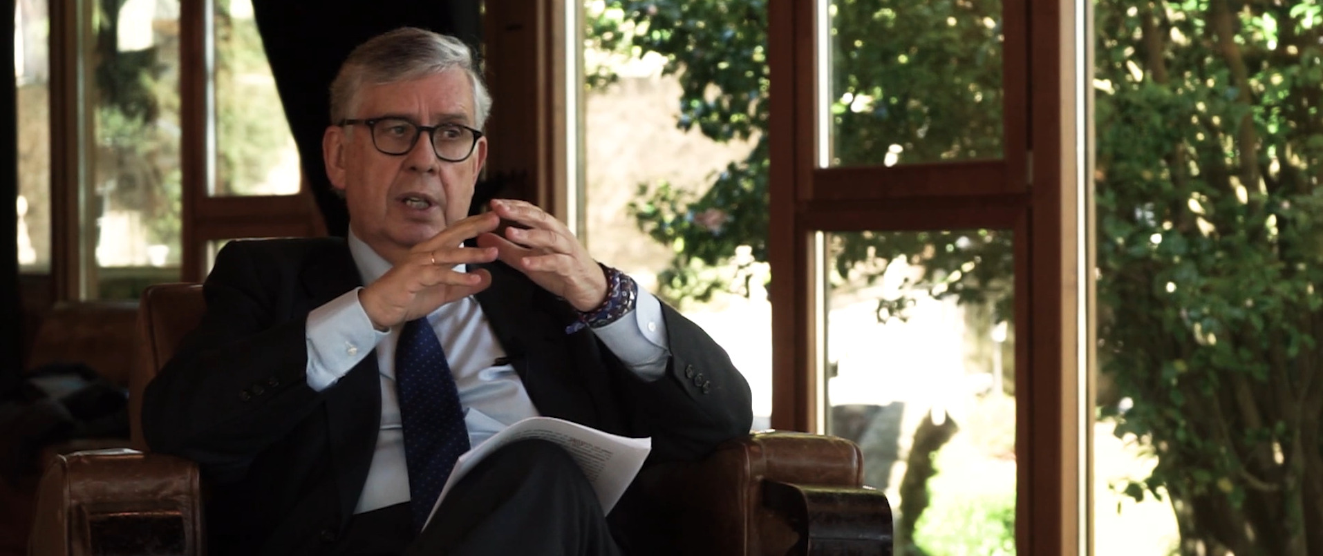 Juan Manuel Vieites, presidente de la Confederación de Empresarios de Galicia, durante la entrevista en los Observatorios de ED Galicia