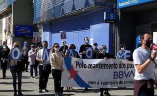 Los sindicatos prevén movilizaciones contra el ERE de BBVA, que afectará a más de un centenar de trabajadores en Galicia / CIG