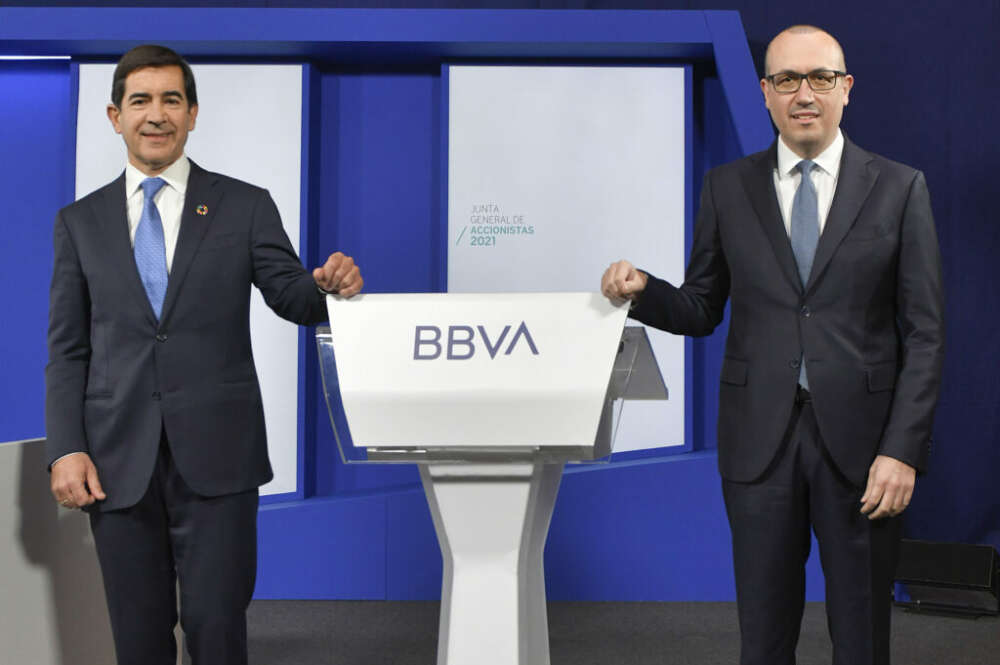 Carlos Torres Vila y Onur Genç, presidente ejecutivo y consejero delegado de BBVA