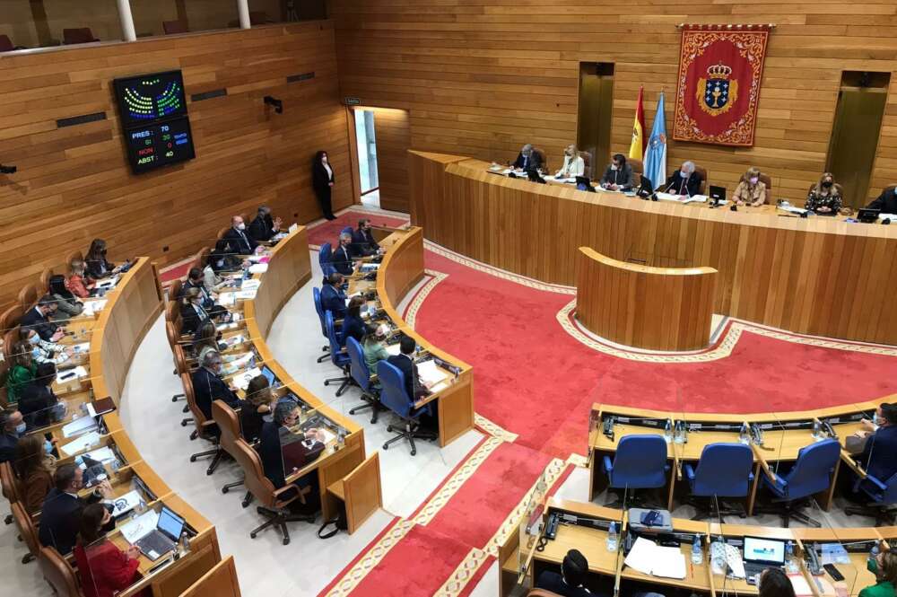 Votación de la proposición de ley para su debate en el Congreso de los Diputados. El PPdeG se abstiene y BNG y PSdeG votan a favor de la tramitación de la normativa, que deberá llegar a la Cámara Baja. - EUROPA PRESS