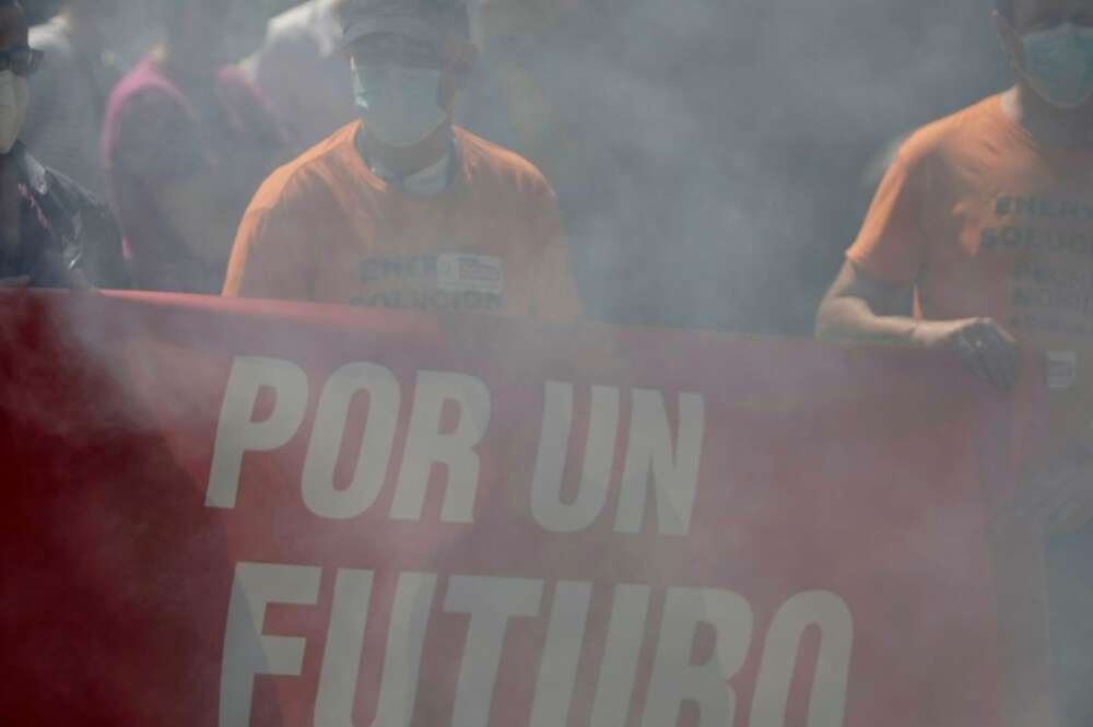 Concentración trabajadores de Alu Ibérica. EFE/Cabalar