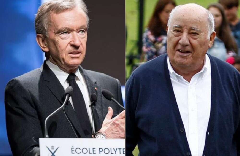 Bernard Arnault y Amancio Ortega. Foto: Wikimedia Commons y Agencia EFE