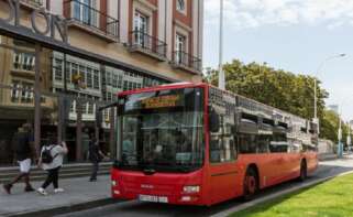 Autobús urbano de la Compañía de Tranvías en A Coruña