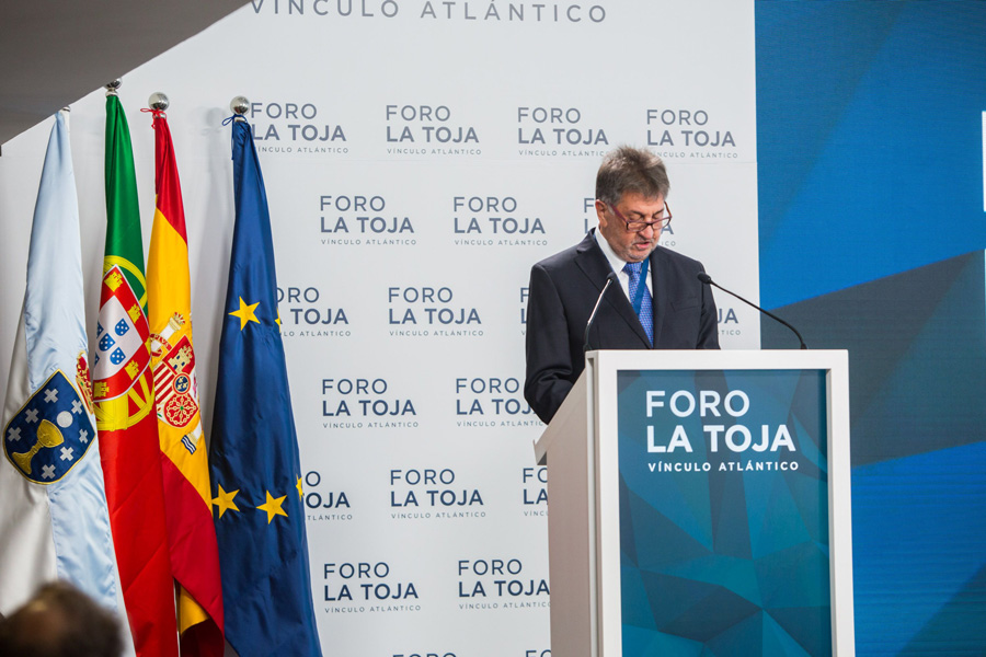 Amancio López durante el foro Vínculo Atlántico que organiza en A Toxa