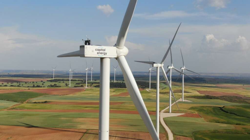 Imagen de archivo de un parque eólico de Capital Energy
