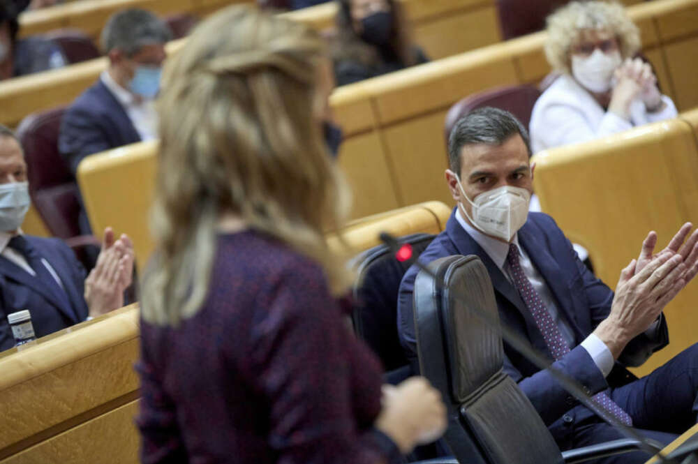 Yolanda Díaz y Pedro Sánchez / EP