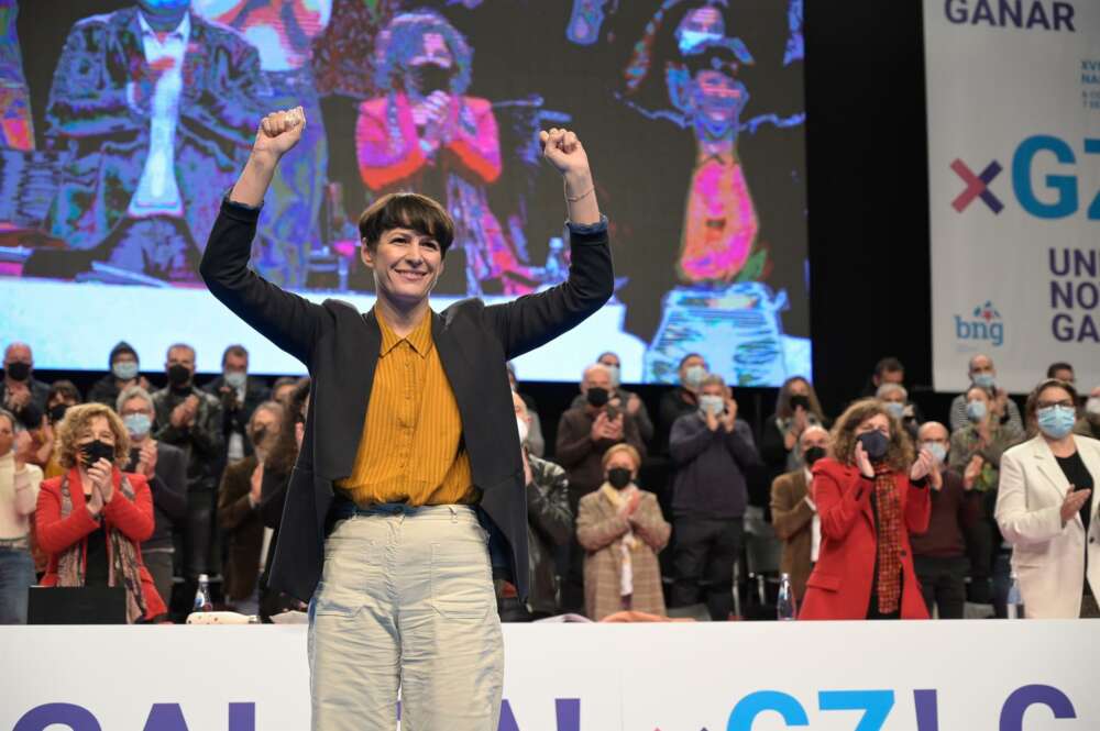 La portavoz nacional del BNG, Ana Pontón, en la XVII Asamblea Nacional del BNG, en el Coliseum de A Coruña, a 6 de noviembre de 2021, en A Coruña / EP