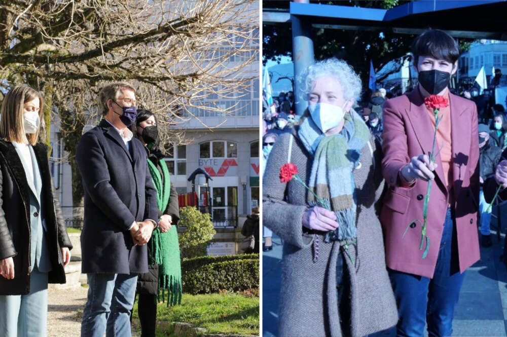 Alberto Núñez Feijóo en Vilalba y Ana Pontón en Rianxo, en los homenajes a Manuel Fraga y Castelao