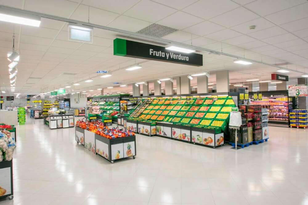 Sección de frutería de un supermercado de Mercadona