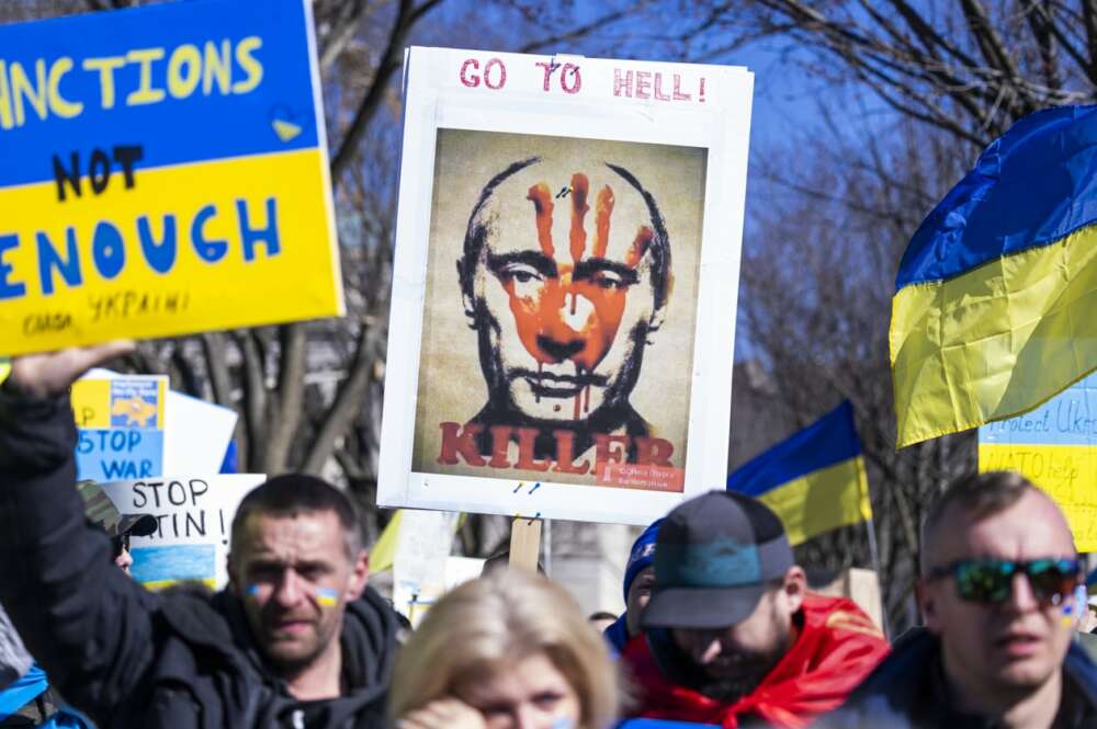 Protesta contra el ataque de Rusia a Ucrania / EFE