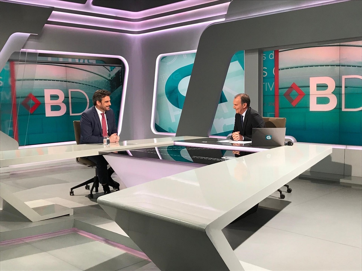 Diego Calvo, en una entrevista en la TVG