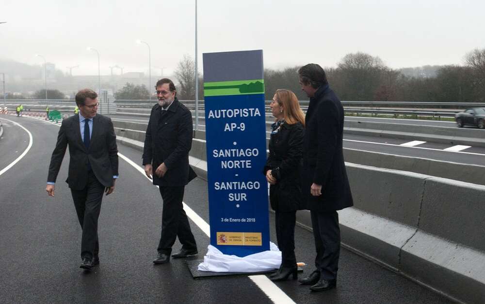 Inauguración de la ampliación de la AP-9 en Santiago con Mariano Rajoy y Alberto Núñez Feijóo