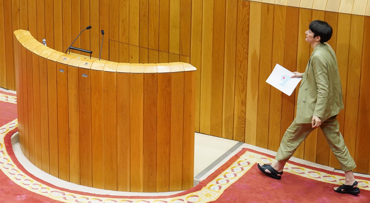 Ana Pontón erige al BNG en alternativa de Gobierno en la investidura de Rueda como presidente autonómico. Foto: Europa Press