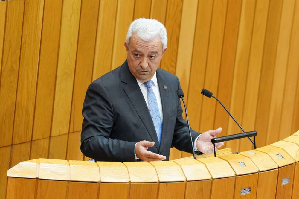 ntervención de Luis Álvarez, portavoz PSG-PSOE, en el PLENO INVESTIDURA ALFONSO RUEDA presidente Xunta en el Parlamento de Galicia - ÁLVARO BALLESTEROS