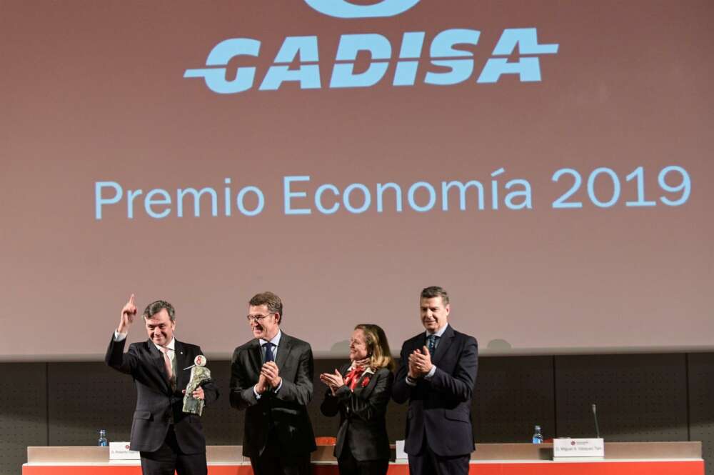 Roberto Tojeiro, presidente del grupo Gadisa, durante la recepción del Premio Economía de Galicia 2019