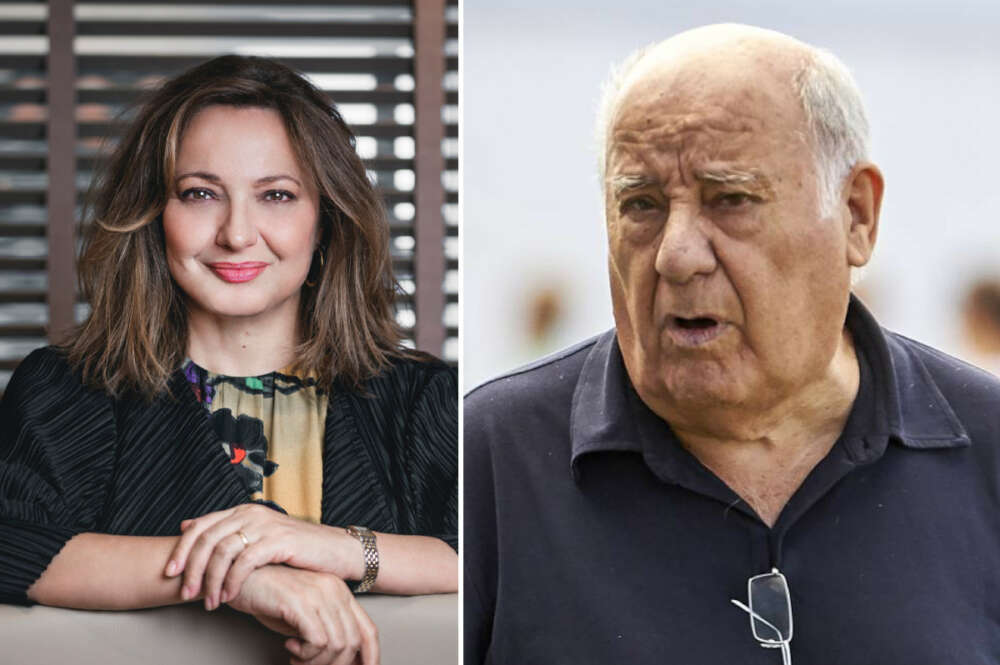 Marta Álvarez, presidenta de El Corte Inglés, y Amancio Ortega