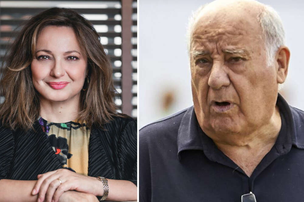 Marta Álvarez, presidenta de El Corte Inglés, y Amancio Ortega