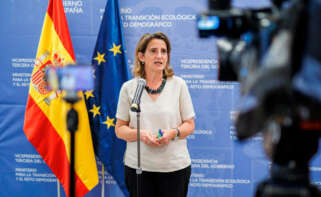 Teresa Ribera, vicepresidenta tercera, ofreciendo declaraciones
