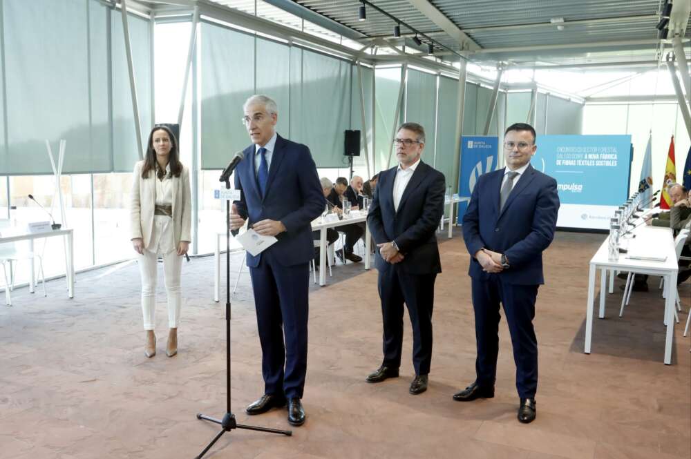 Francisco Conde, vicepresidente primero de la Xunta, en la presentación del proyecto de Altri en Palas / Xunta