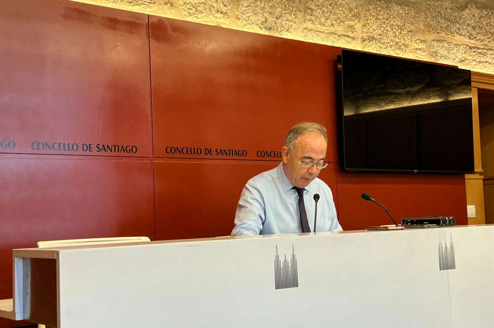 El alcalde del Ayuntamiento de Santiago, Xosé Sánchez Bugallo
